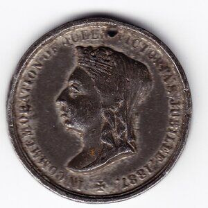 1887 Great Britain Victoria Golden Jubilee "Holed" Medal (b301)